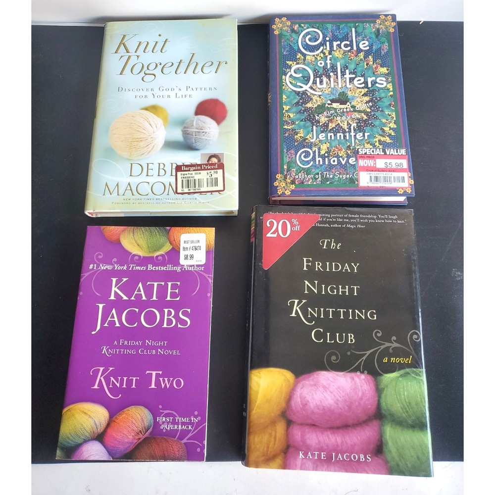 Friday Night Knitting Club Series Lot of 4 Knitting Novels Kate Jacobs Macomber